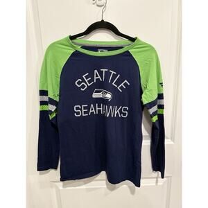 Seattle Seahawks Womens Nfl Football Sz M Fanatics Blue Green Long Sleeve Top